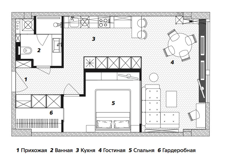 住宅空间，国外住宅空间设计，小宅概念，莫斯科，公寓设计