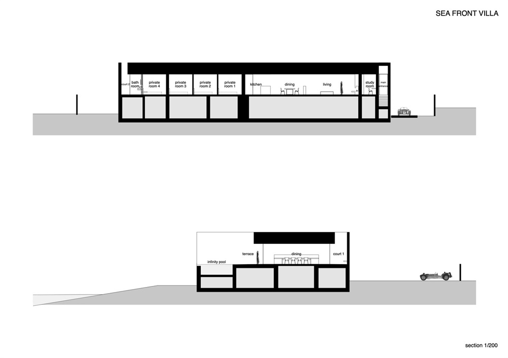 住宅空间，Shinichi Ogawa & Associates，极简主义，日本，海滨别墅设计