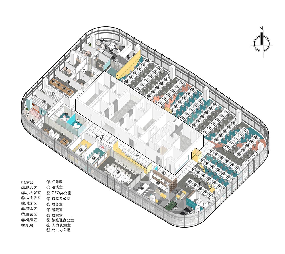 海链科技总部办公设计，一乘建筑，一乘建筑设计，科技公司办公室设计，办公室设计，onexn，海链科技，一乘建筑设计作品