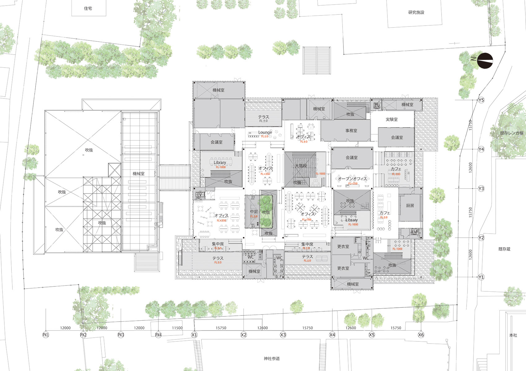 日建设计,办公室设计,开放式办公室设计,办公室设计案例,龟甲万中央研究所,日本办公室设计,日本龟甲万中央研究所