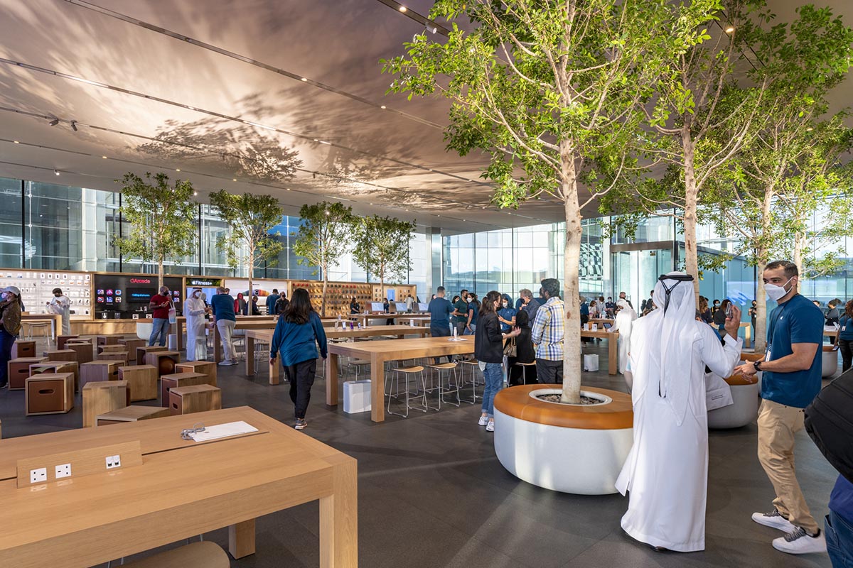 Foster + Partners,阿布扎比苹果零售店,苹果零售店设计,Apple Store,Apple Al Maryah Island,苹果体验店店