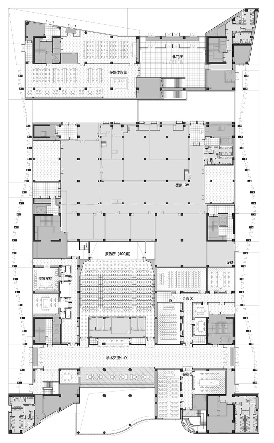 图书馆设计,校园图书馆设计,大学图书馆设计,北京图书馆设计,北京校园图书馆,北工大图书馆,北京工业大学逸夫图书馆,北京工业大学图书馆,WAU建筑事务所,WAU建筑,WAU建筑设计