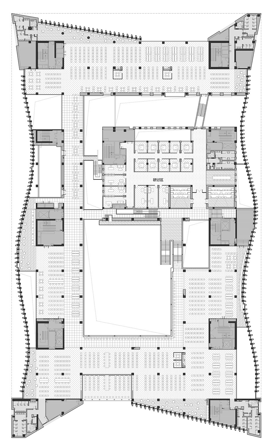 图书馆设计,校园图书馆设计,大学图书馆设计,北京图书馆设计,北京校园图书馆,北工大图书馆,北京工业大学逸夫图书馆,北京工业大学图书馆,WAU建筑事务所,WAU建筑,WAU建筑设计