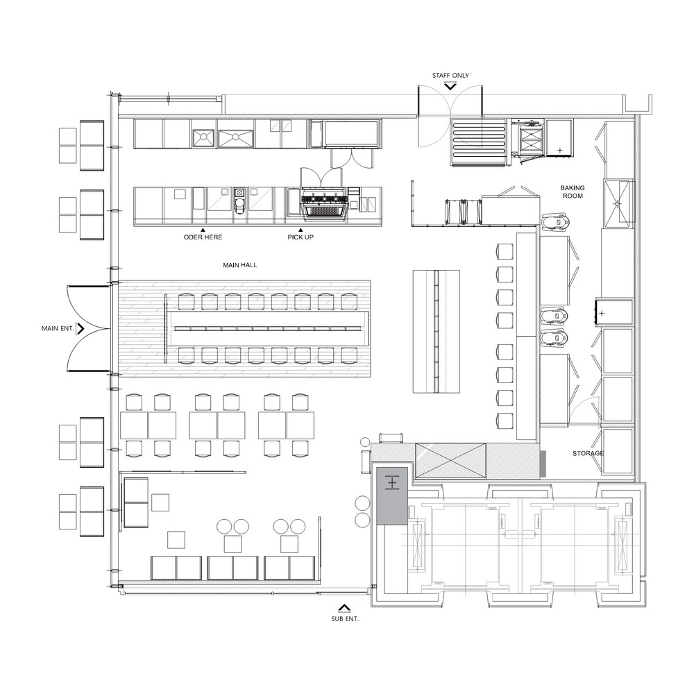 咖啡店设计,GGJH,咖啡店设计案例,韩国,板桥,小咖啡店设计,咖啡厅,国外咖啡厅设计案例,Flink 咖啡面包烘焙店,面包店设计,烘焙店设计