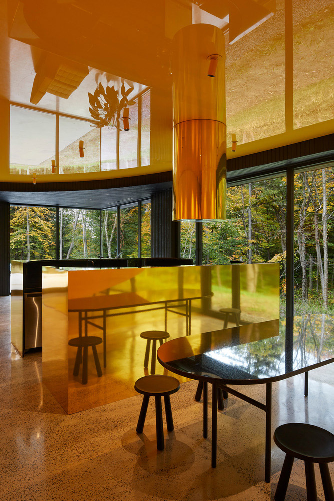 别墅设计,别墅设计案例,Jean Verville architectes,加拿大,国外别墅设计案例,别墅装修,住宅设计,极简风格别墅,酷黑,极简美学,极简主义,180㎡,森林景观别墅