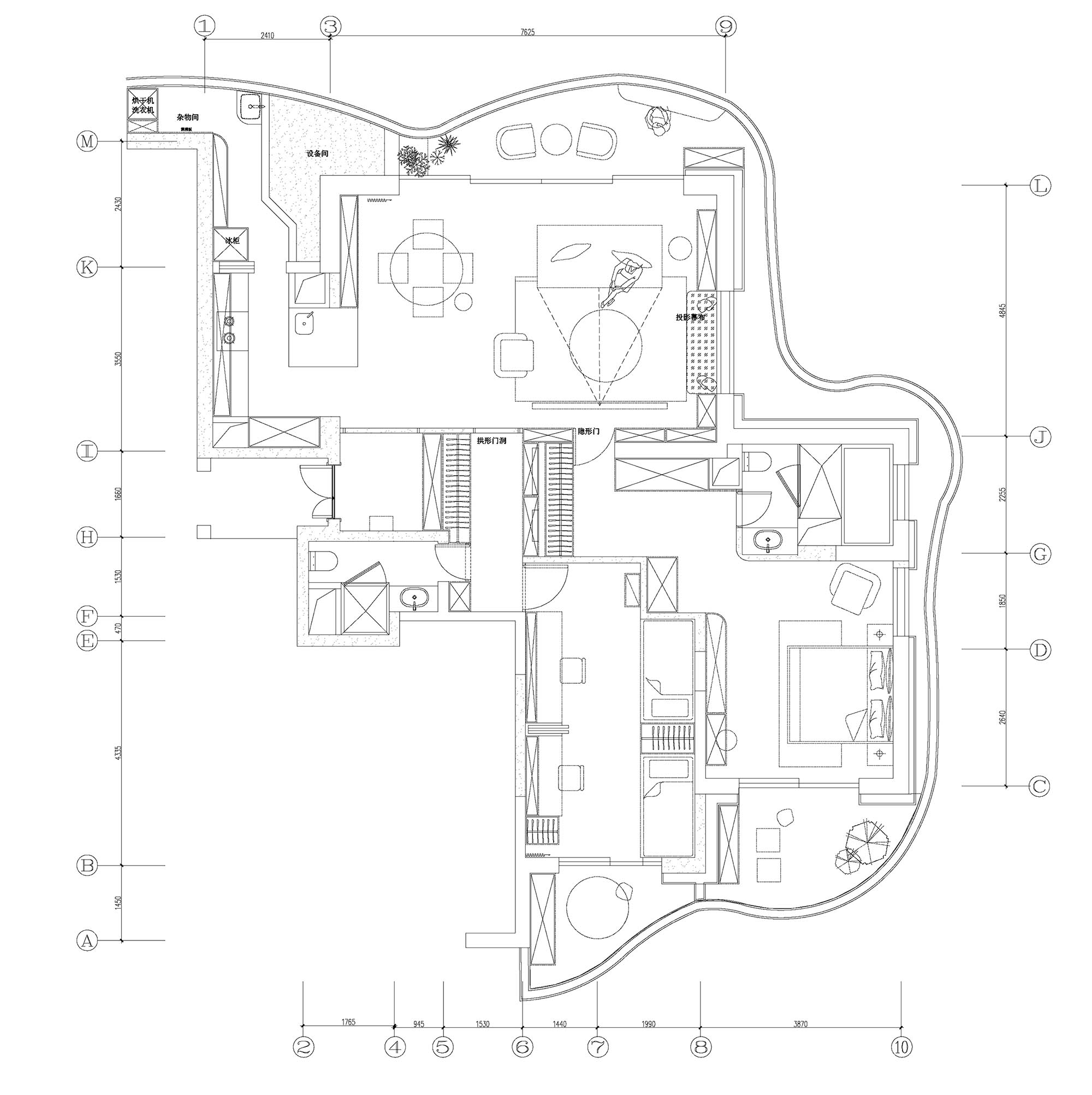 160㎡家装设计,160㎡,住宅设计案例,住宅设计,法式风格家装设计,轻奢风格住宅设计,大平层设计,大平层设计案例,大平层设计方案,上海,陆家嘴九庐细节藏艺雅中拾趣,示觉设计