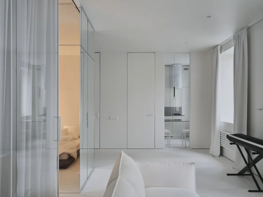 A77,公寓设计,公寓设计案例,55㎡,极简风格,小公寓,极简主义,白色极简