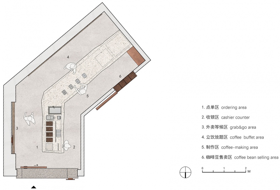 咖啡厅设计,小咖啡厅设计,咖啡厅改造,咖啡厅设计案例,咖啡厅设计方案,街边咖啡店设计,GridCoffee北京三源里店,北京,B.L.U.E.建筑设计事务所,青山周平