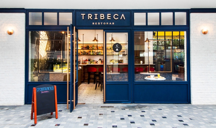 泰国工业风Tribeca Restobar餐厅设计，工业风餐厅设计