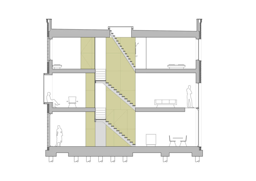 住宅空间，建筑设计，建筑改造，瘦长型住宅