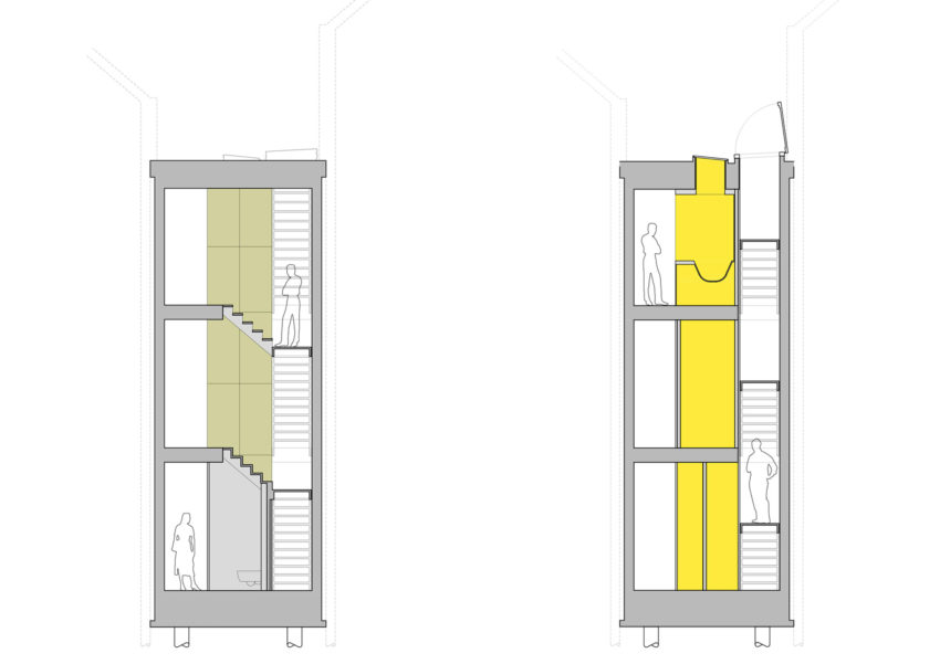 住宅空间，建筑设计，建筑改造，瘦长型住宅