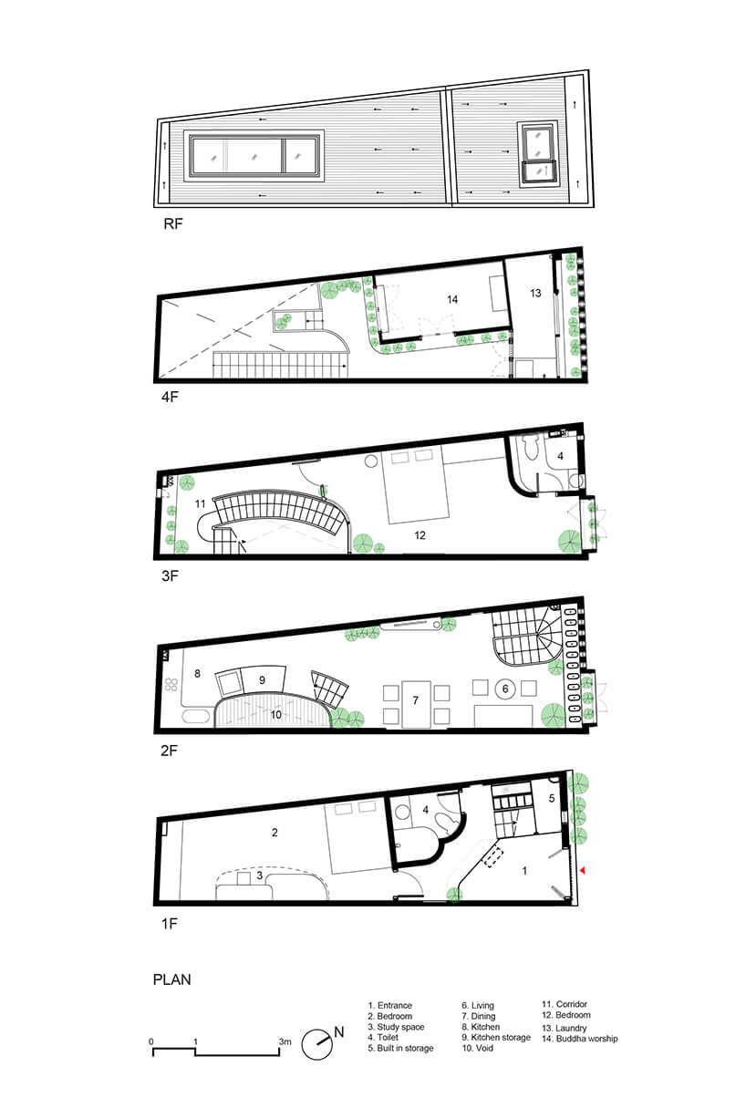 室内设计，住宅空间，国外住宅设计，国外室内设计，越南禅意小屋，传统建筑，筒形建筑