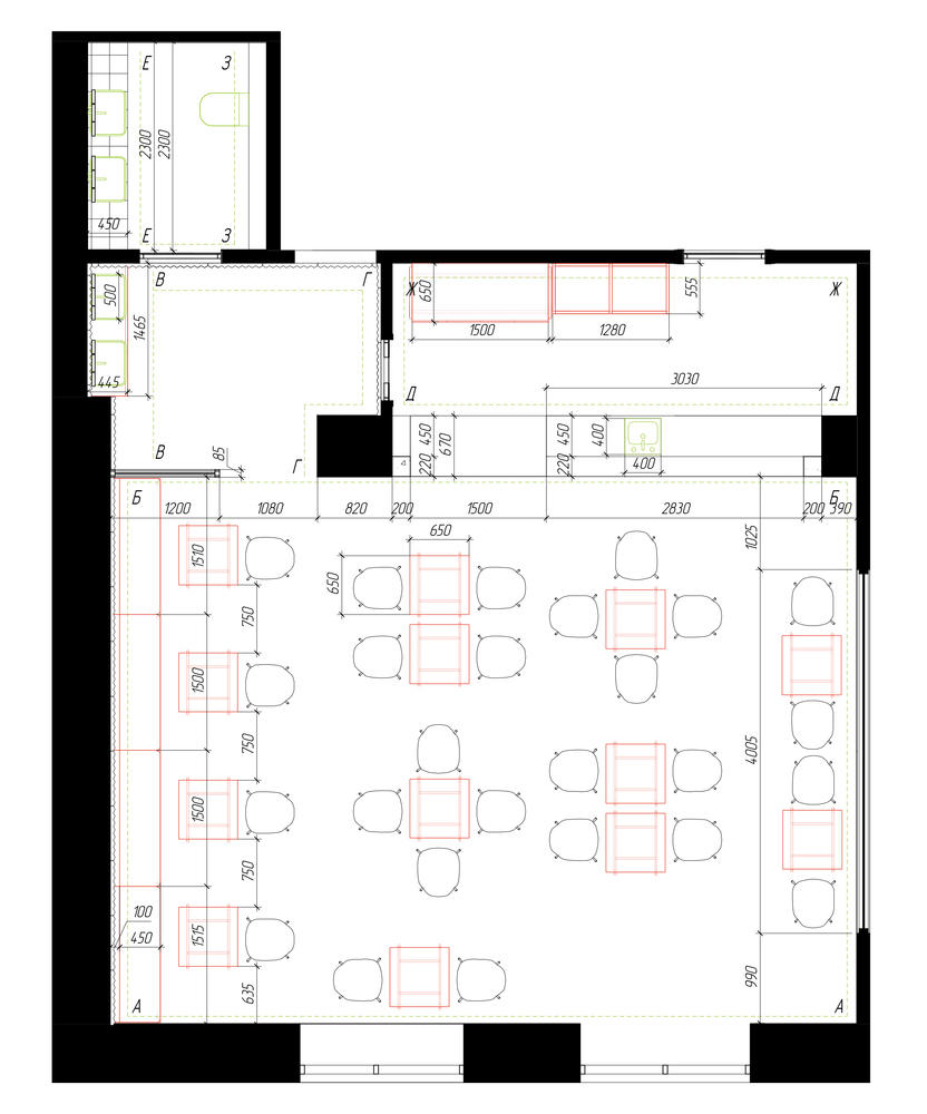 餐饮空间，国外餐饮空间设计，白俄罗斯，面包店，Let it be，定制，低调内敛