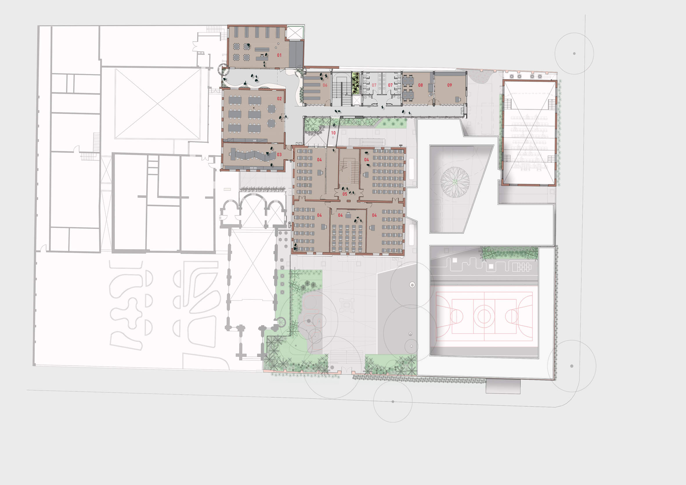 建筑改造，教学空间，建筑设计，儿童学校，巴西圣保罗，古老建筑