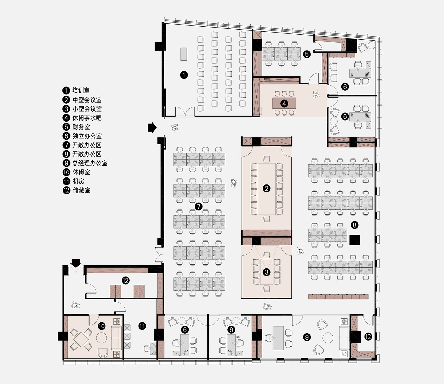 办公空间，国内办公室设计，吾索设计，南京·云密城IT办公室，科技公司办公室