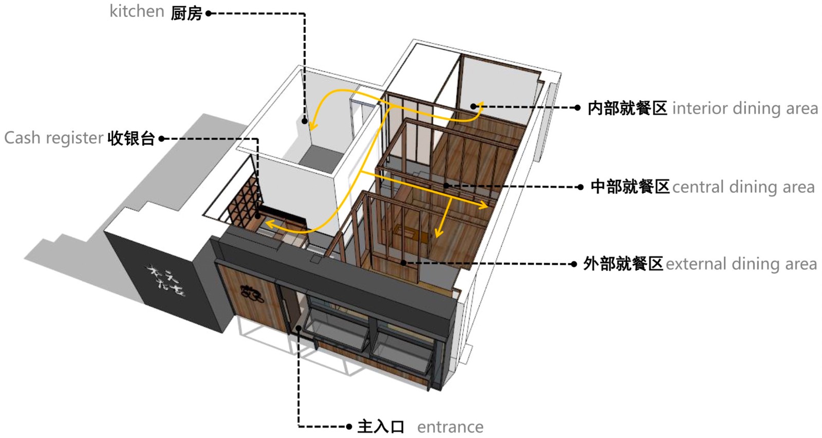 餐饮空间，国内餐饮空间，餐饮设计，中国北京，元古餐厅，无序建筑