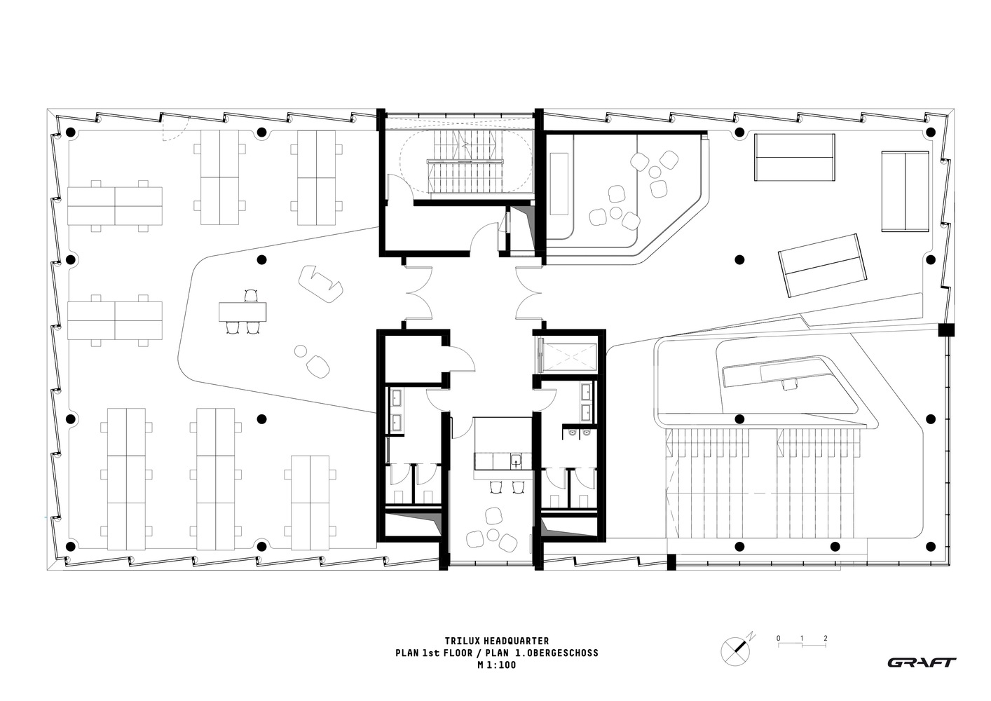 办公空间，国外办公室设计，Graft Architects，德国，灯具集团办公室