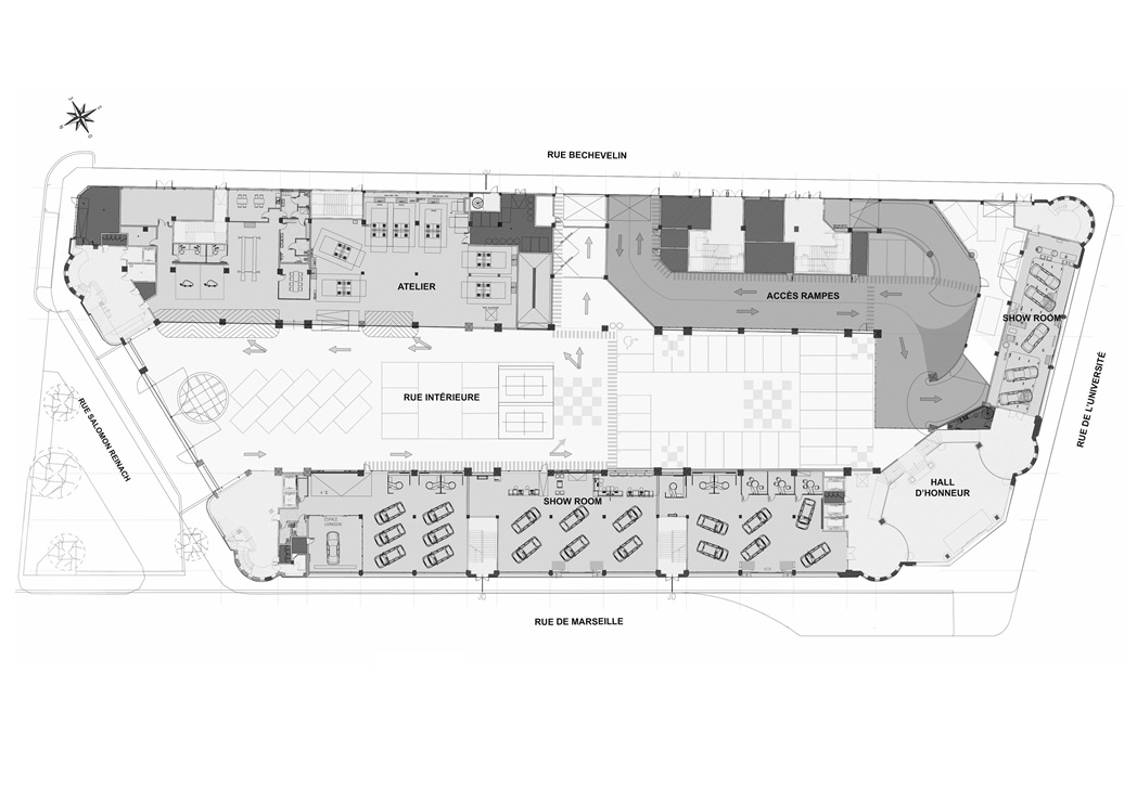 修迪建筑设计，SUD Architectes，建筑改造，法国，雪铁龙Citroën，车库改造