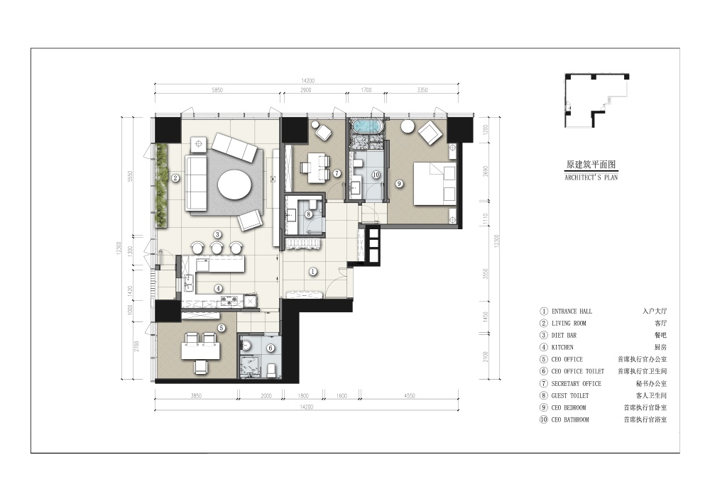 住宅空间，样板间设计，京基御景峯总裁领馆，深圳，项目投稿