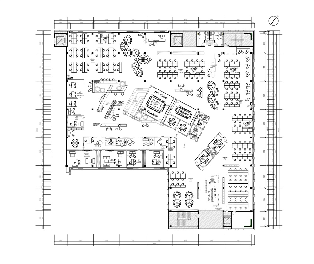 办公空间，国内办公室设计，总部，南京，新能源汽车办公室，项目投稿