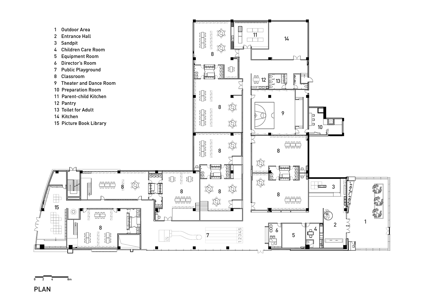 MOC DESIGN OFFICE，MOC设计，壹方中心温莎双语幼儿园，温莎双语幼儿园，幼儿园设计，儿童娱乐中心设计，项目投稿