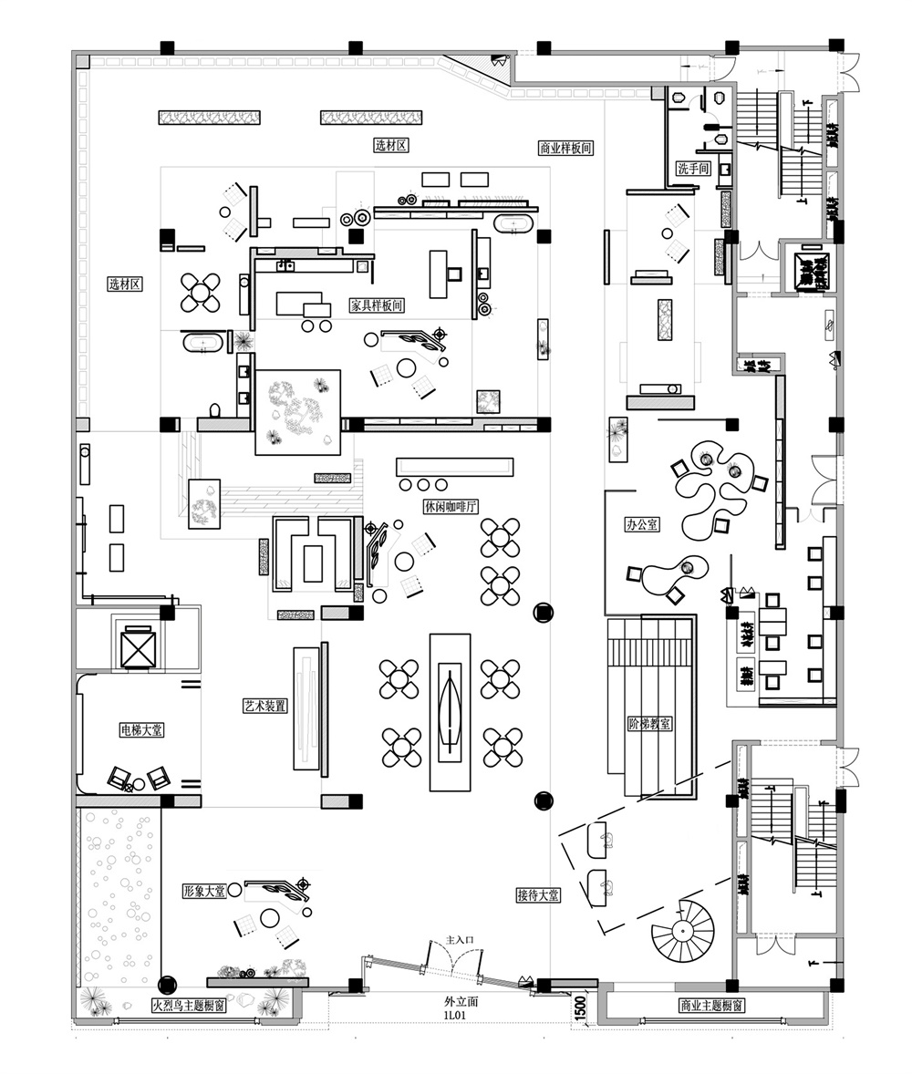 商业空间，展厅设计，陶瓷展厅空间，拓维设计，项目投稿