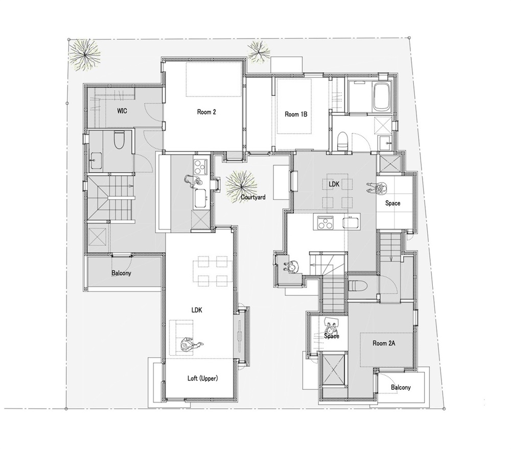 住宅空间，私人住宅，邻里关系，东京，日本住宅设计，河野有悟建筑事务所