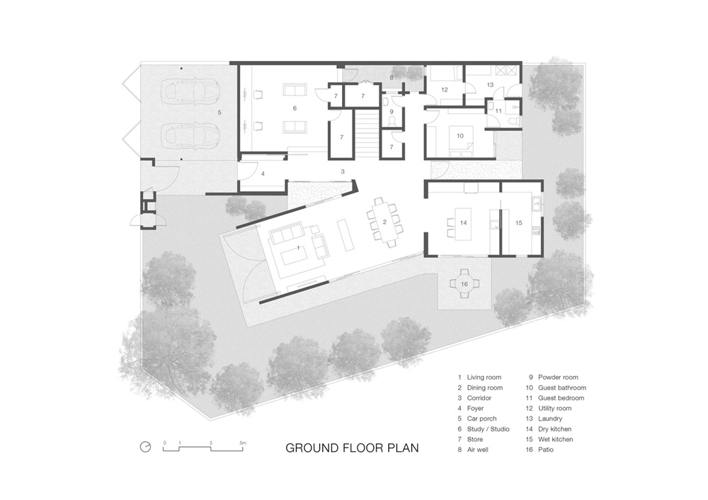 住宅空间，别墅设计，吉隆坡，Fabian Tan Architect，Bewboc House