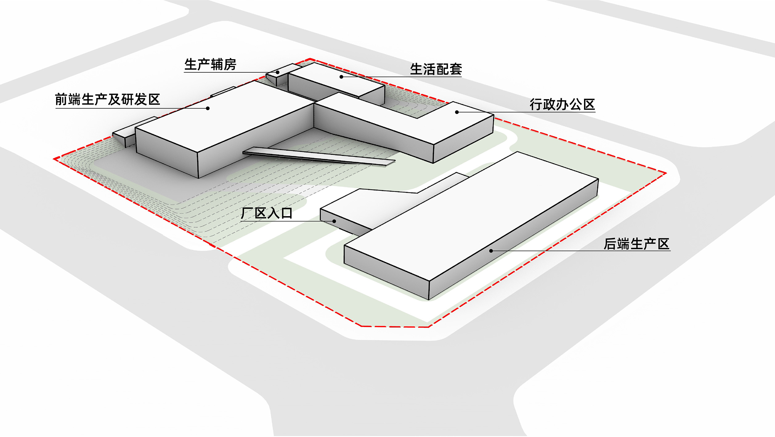 园区规划,多功能空间,一然生物科技生产基地,工厂设计,工厂改造,河北一然生物科技生产基地,ZZT工业建筑