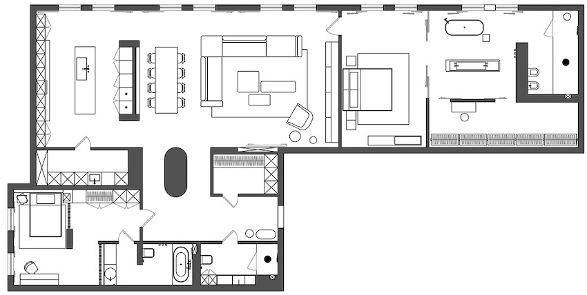 CHUB ARCHITECTS,CHUB ARCHITECTS作品,俄罗斯公寓,公寓设计,国外公寓设计,现代风格公寓设计,简约公寓设计,住宅设计,国外住宅设计,家装设计,国外家装设计