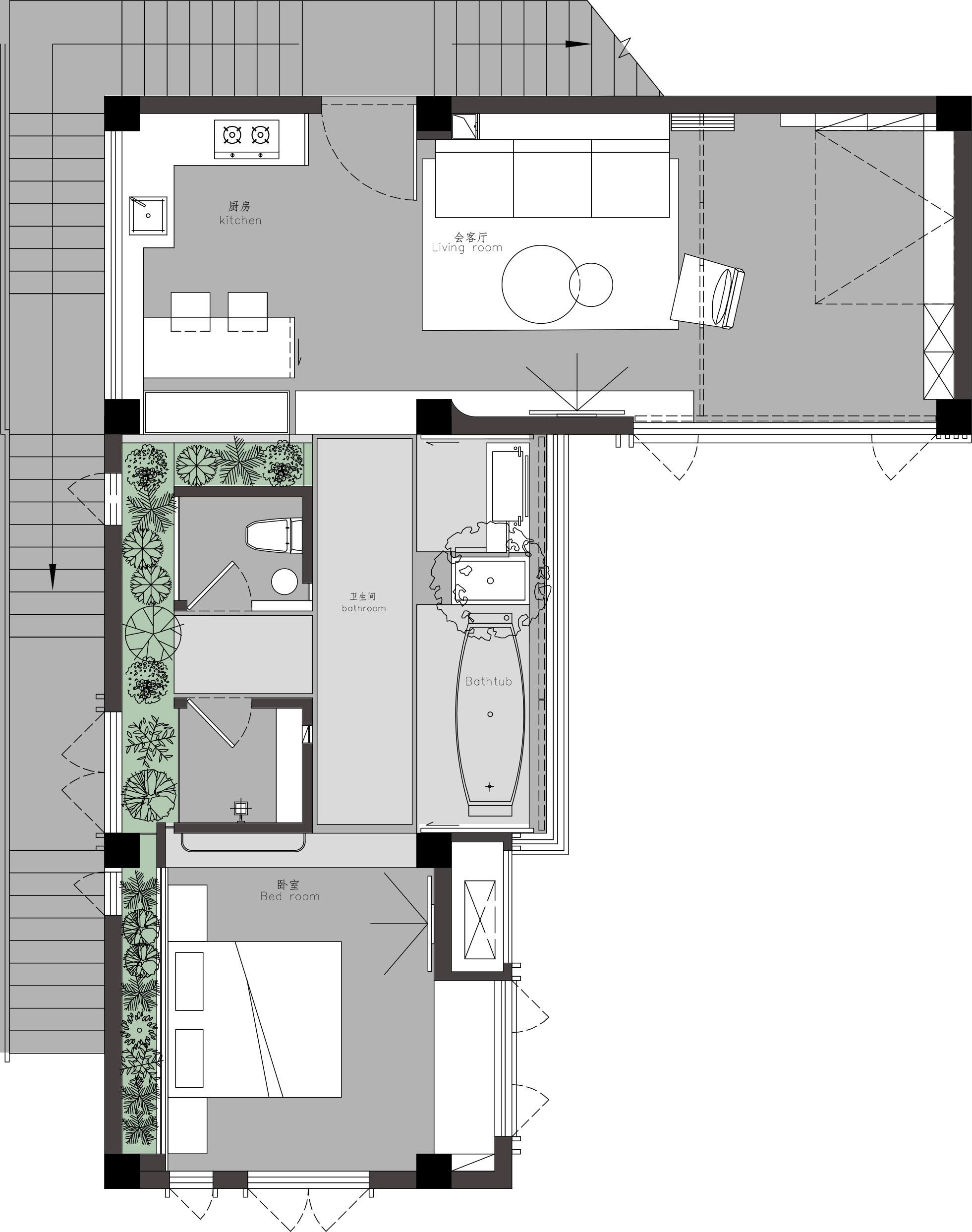 赤橙建筑空间,赤橙建筑,样板间设计,样板房设计,侘寂设计,侘寂美学