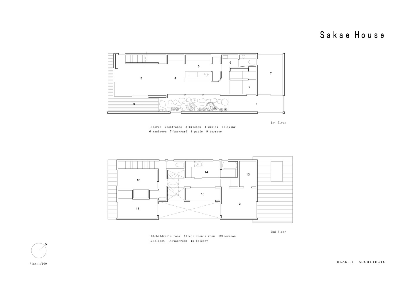 Hearth Architects,住宅设计,日本室内设计,日本住宅设计案例,Sakae House,88㎡住宅设计