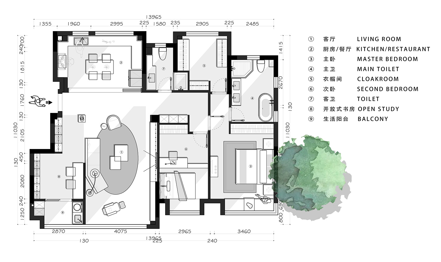 140㎡家装设计,住宅设计案例,家装设计,住宅设计,现代风格家装设计,宁波住宅设计,宁波山语江院,140平米,周炜,独立设计师,个人设计师