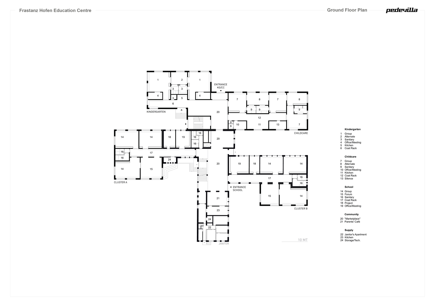 Pedevilla Architects,教育中心,幼儿园设计案例,幼儿园设计,早教中心设计,奥地利,国外幼儿园设计案例,Frastanz Hofen Education Center,KINDERGARTEN