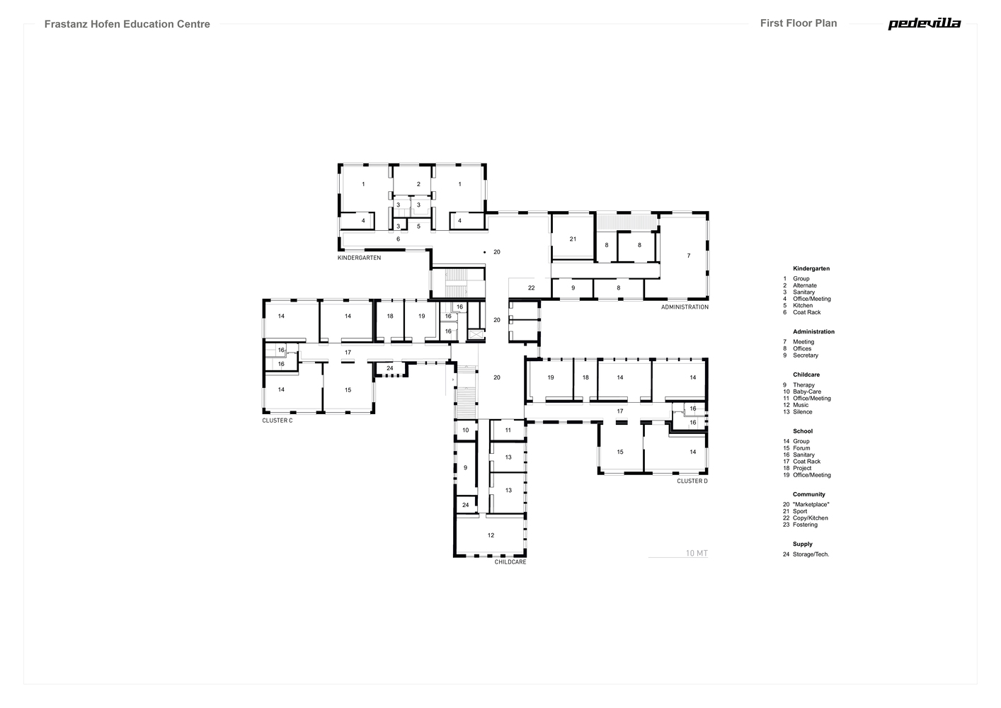 Pedevilla Architects,教育中心,幼儿园设计案例,幼儿园设计,早教中心设计,奥地利,国外幼儿园设计案例,Frastanz Hofen Education Center,KINDERGARTEN