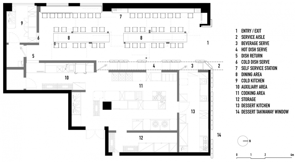 餐厅设计,快餐店设计,面店设计,北京餐厅设计,北京快餐店设计,胖妹面庄,胖妹面庄太古里店,北京胖妹面庄,餐厅设计案例,OFFICE AIO