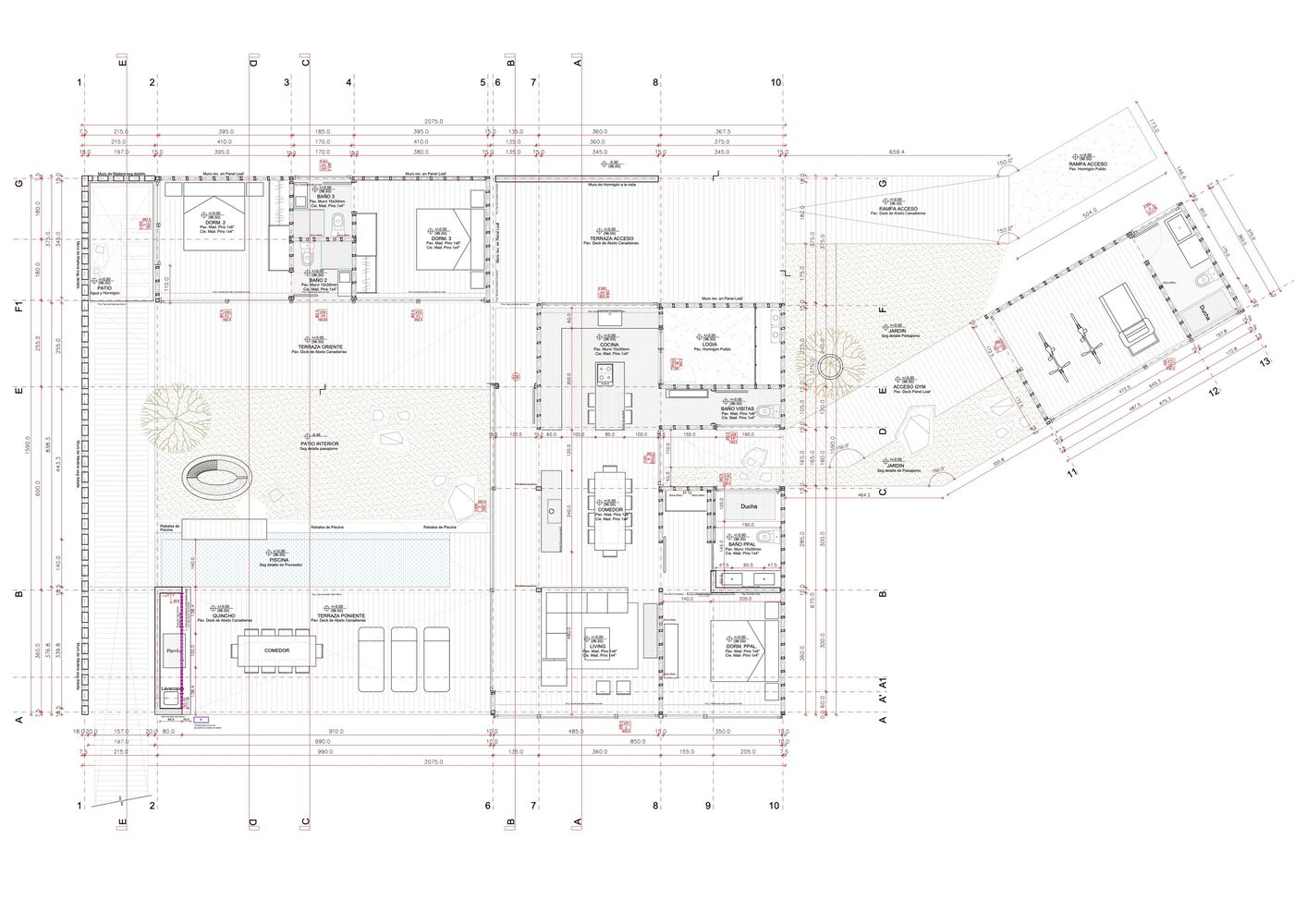 别墅设计,别墅设计案例,Juan Pablo Ureta Arquitectos,180㎡,极简风格别墅,别墅庭院设计,智利,国外别墅设计案例