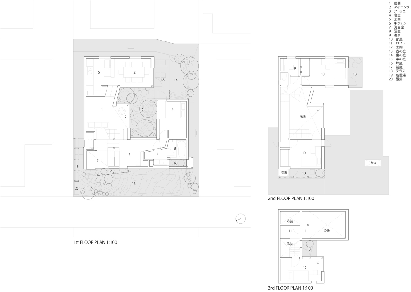 日式住宅设计,住宅设计案例,Atsushi Kawanishi Architects,日本,130㎡,原木风,日式侘寂庭院住宅,侘寂