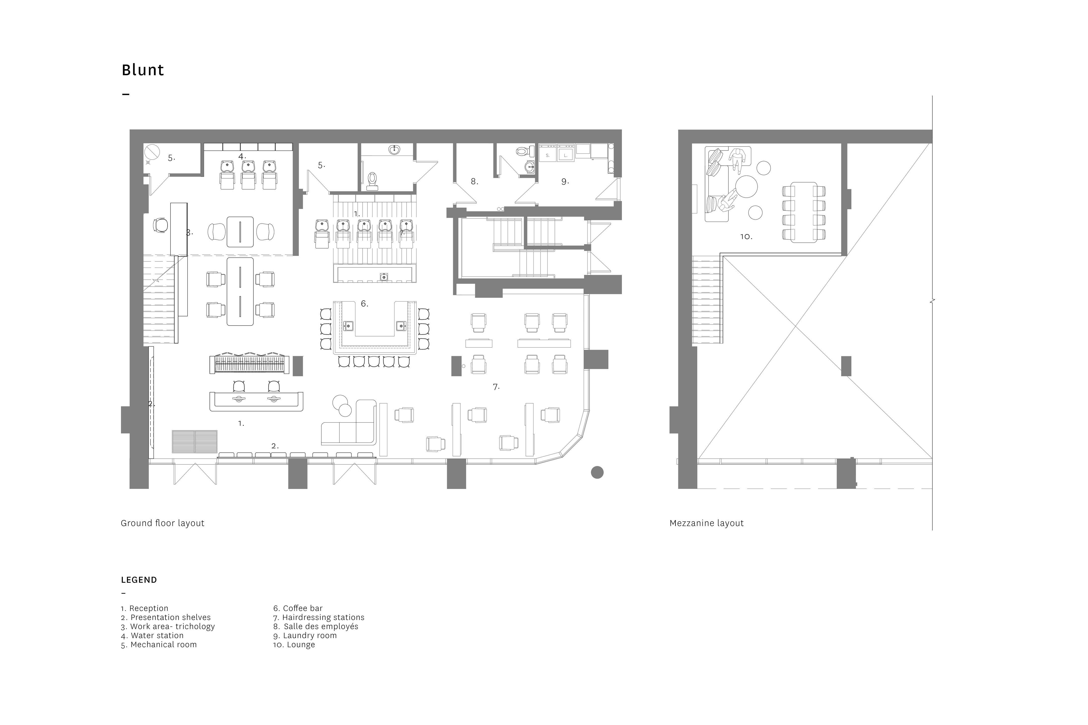 ISSADESIGN,美发店设计,理发店,美发沙龙店设计案例,美发店设计方案,蒙特利尔,国外美发店设计,Blunt美发沙龙,210㎡