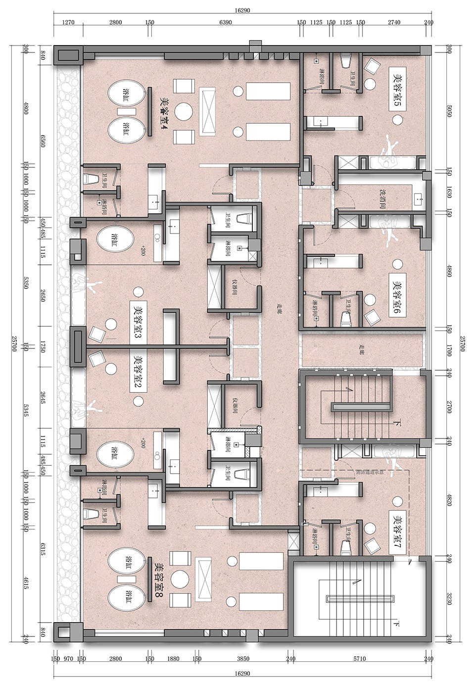 spa,spa店设计,按摩店设计,spa店设计案例,冬言岸彤,冬言岸彤spa店,美容院设计,杭州思所设计,杭州思所设计工作室,思所设计