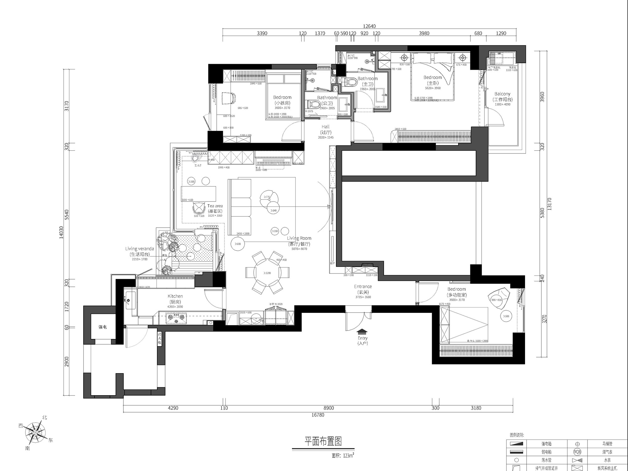 品川设计,公寓住宅设计,125㎡,福州,家装设计,公寓设计案例,金辉江山铭著,蔡茂青