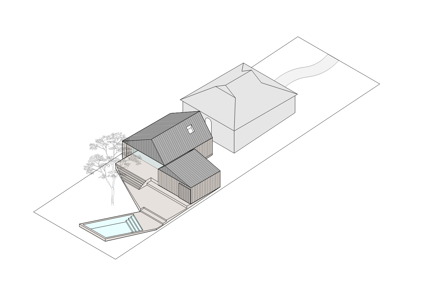 别墅设计,别墅设计案例,Benn & Penna Architecture,澳大利亚,国外别墅设计案例,别墅装修,住宅设计,极简风格别墅,酷黑,极简美学,极简主义,310㎡,庭院景观别墅