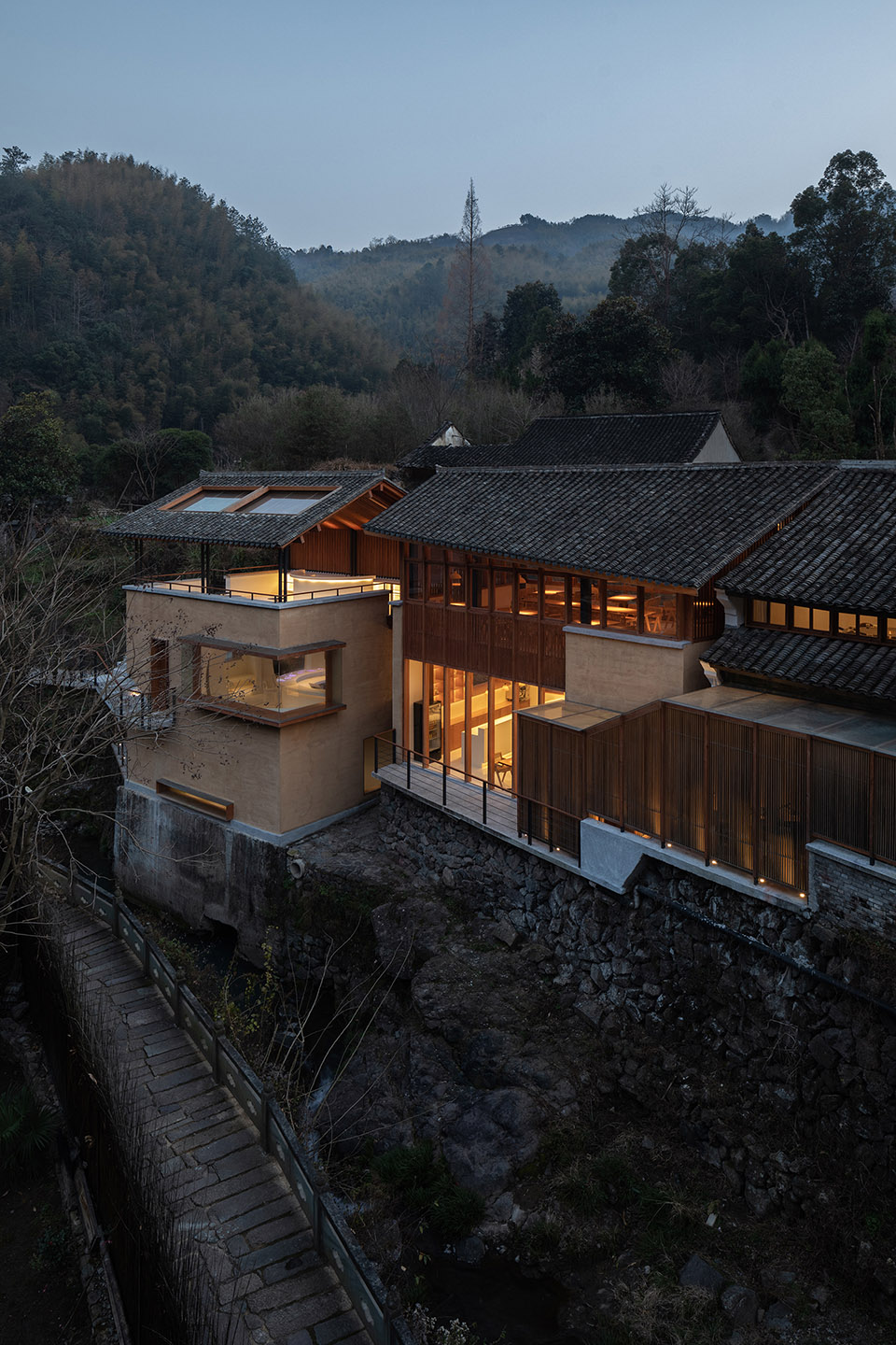 餐厅设计,餐厅设计案例,餐厅改造,餐厅装修,栖霞坑发电站改造的溪边餐厅,栖霞坑溪边餐厅,宁波奉化,陈林,尌林建筑设计事务所