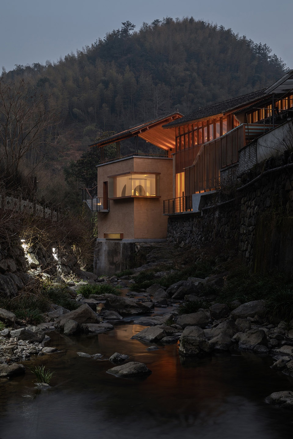 餐厅设计,餐厅设计案例,餐厅改造,餐厅装修,栖霞坑发电站改造的溪边餐厅,栖霞坑溪边餐厅,宁波奉化,陈林,尌林建筑设计事务所