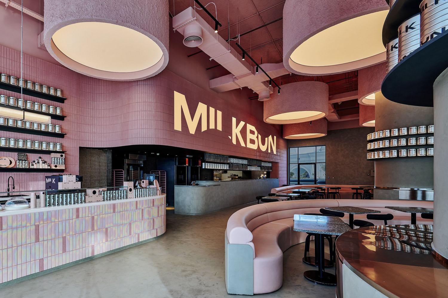 Rabih Geha Architects,卡塔尔,快餐店设计,餐厅设计案例,MILK BUN,休闲餐厅设计