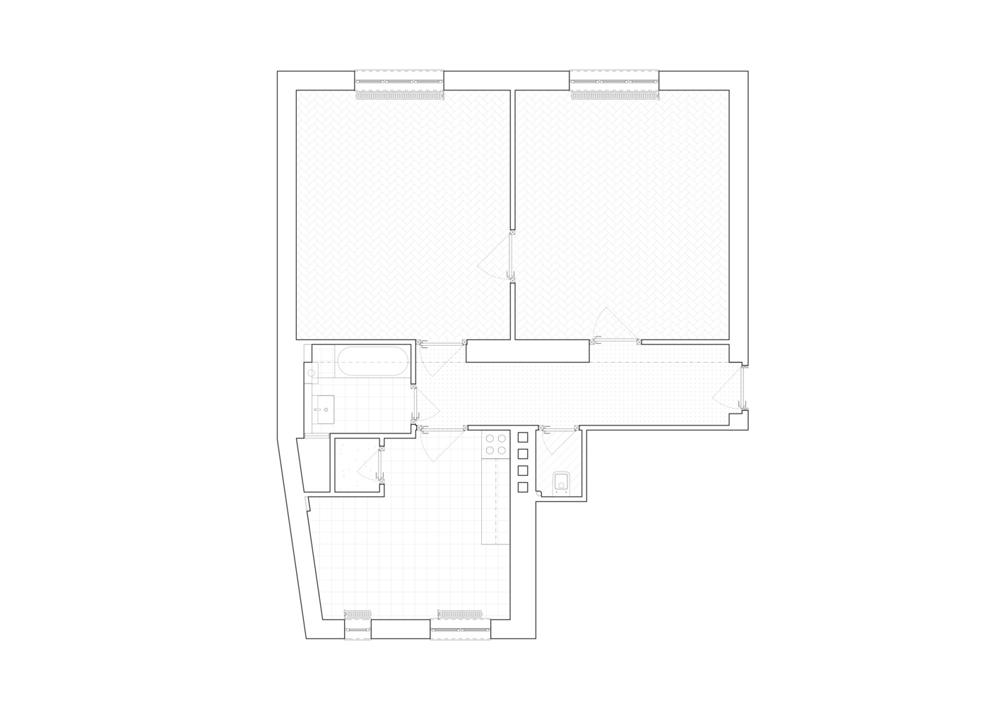 Kuklica Smerek architekti,80㎡,住宅设计,家装设计,小户型设计,公寓设计,住宅设计案例,住宅设计方案,斯洛伐克