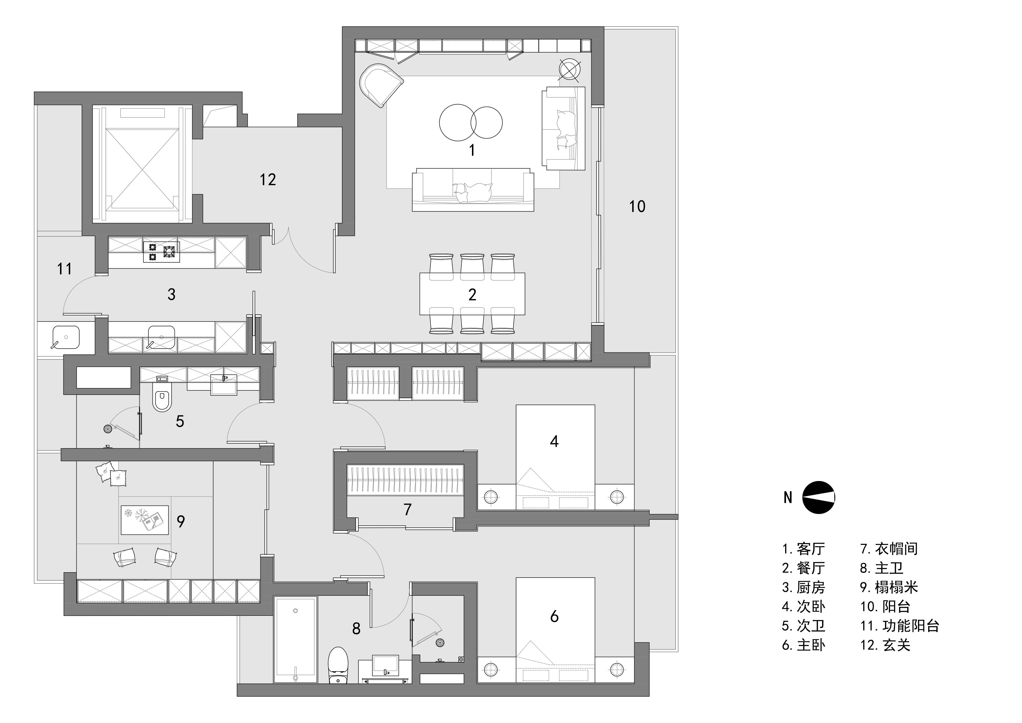 135㎡,135㎡住宅设计,家装设计,家装设计案例,家装设计方案,现代风格住宅设计,极简风格住宅设计,公寓设计,上海,前滩极简现代又充满温情的家,内造设计