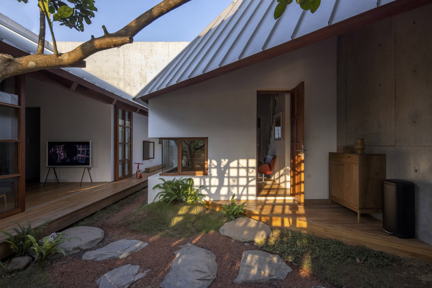 住宅设计,300㎡,庭院住宅设计,日式住宅设计案例,AHL architects,清水混凝土,越南,日式庭院,庭院设计