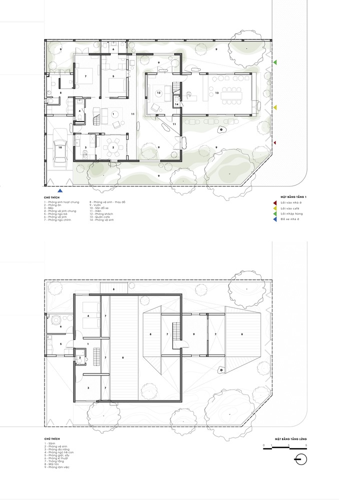 住宅设计,300㎡,庭院住宅设计,日式住宅设计案例,AHL architects,清水混凝土,越南,日式庭院,庭院设计