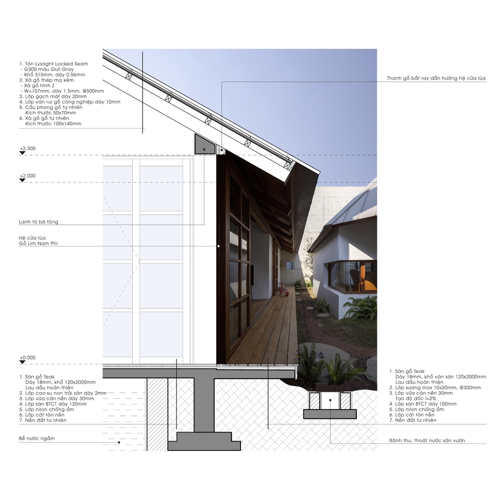 住宅设计,300㎡,庭院住宅设计,日式住宅设计案例,AHL architects,清水混凝土,越南,日式庭院,庭院设计